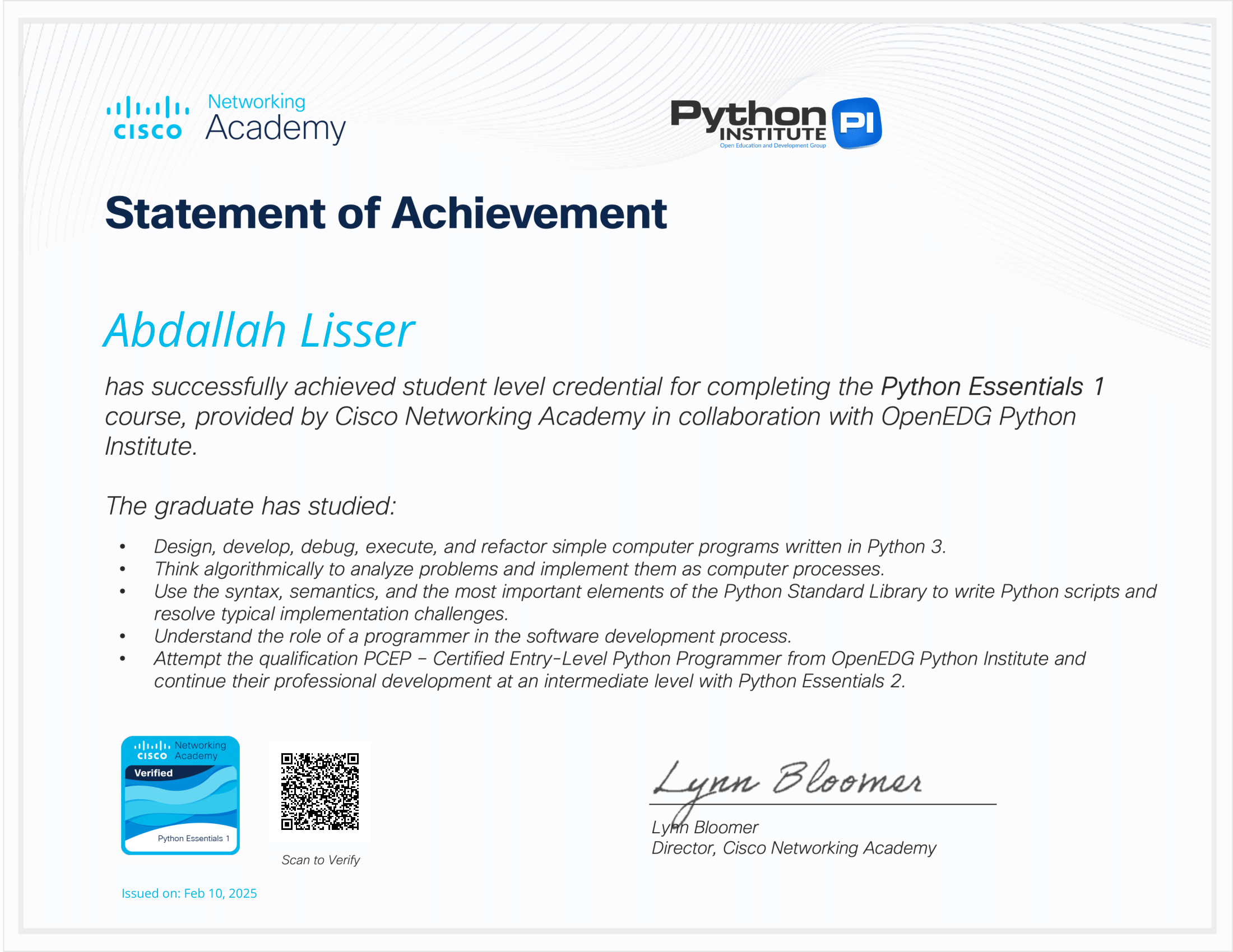 Certificat 4